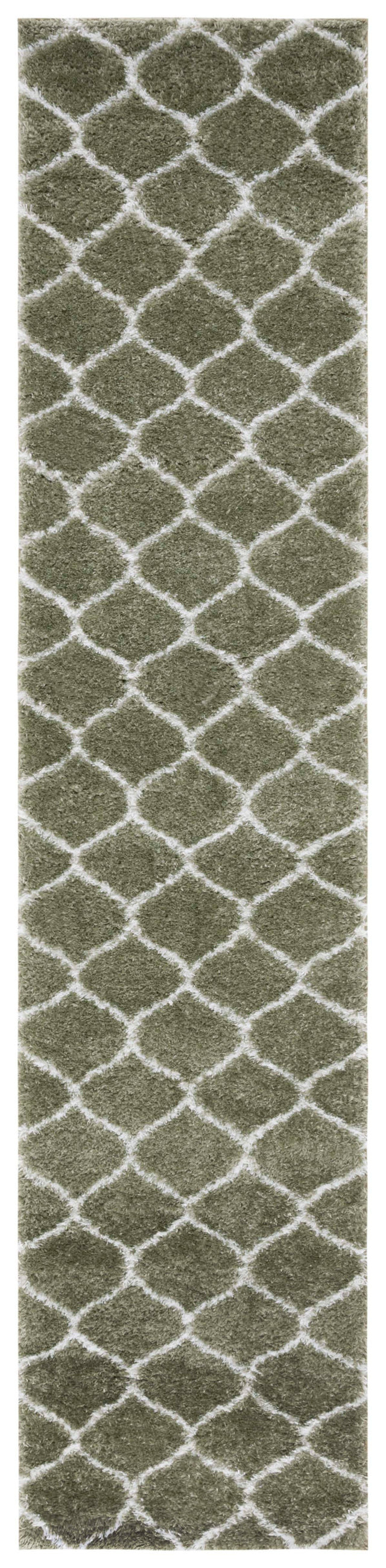 Safavieh Tahoe Shag Tho677W Sage/White Rug.