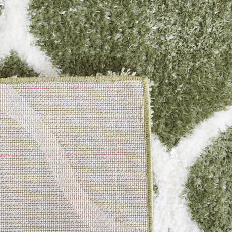 Safavieh Tahoe Shag Tho677W Sage/White Rug.