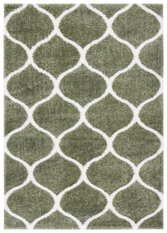 Safavieh Tahoe Shag Tho677W Sage/White Area Rug