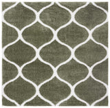 Safavieh Tahoe Shag Tho677W Sage/White Rug.