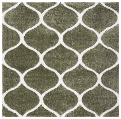 Safavieh Tahoe Shag Tho677W Sage/White Area Rug