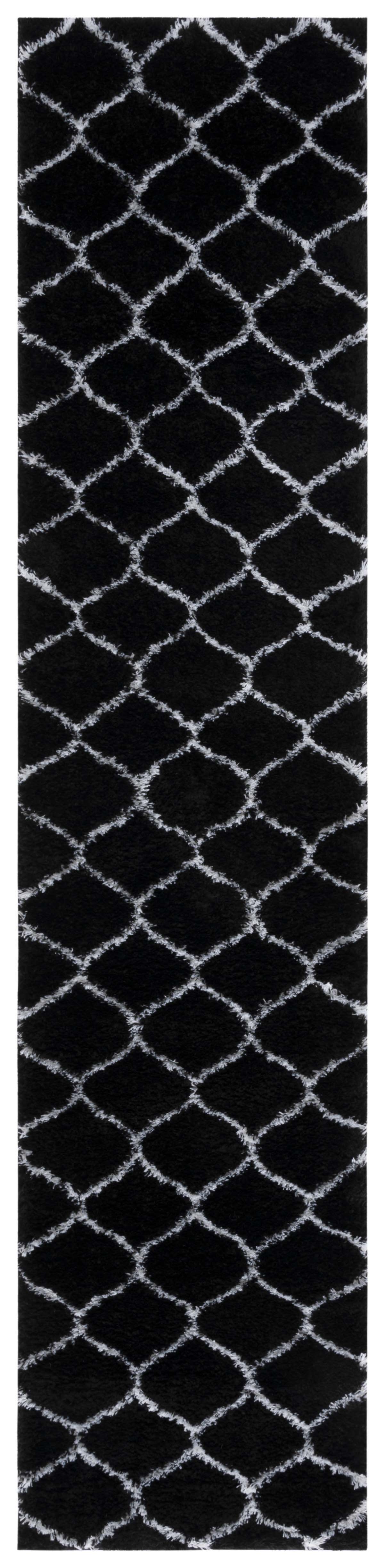 Safavieh Tahoe Shag Tho677Z Black/White Rug.