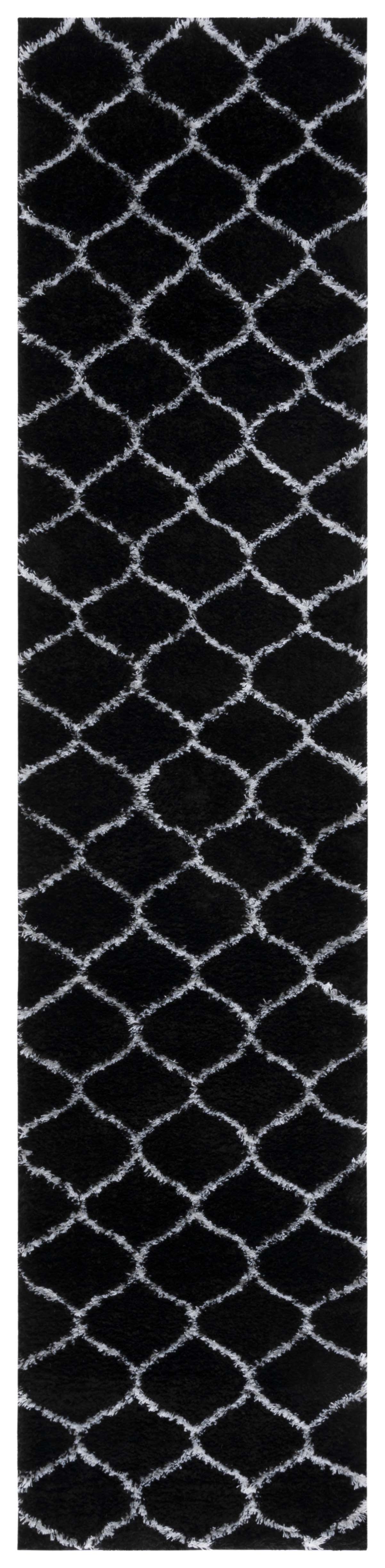 Safavieh Tahoe Shag Tho677Z Black/White Area Rug