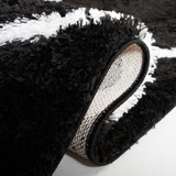 Safavieh Tahoe Shag Tho677Z Black/White Rug.