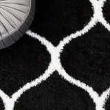 Safavieh Tahoe Shag Tho677Z Black/White Rug.