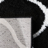 Safavieh Tahoe Shag Tho677Z Black/White Rug.