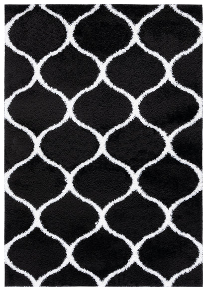 Safavieh Tahoe Shag Tho677Z Black/White Area Rug