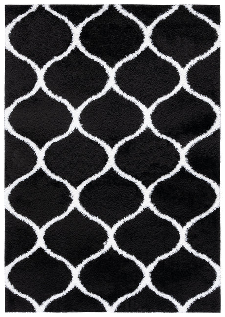 Safavieh Tahoe Shag Tho677Z Black/White Rug.