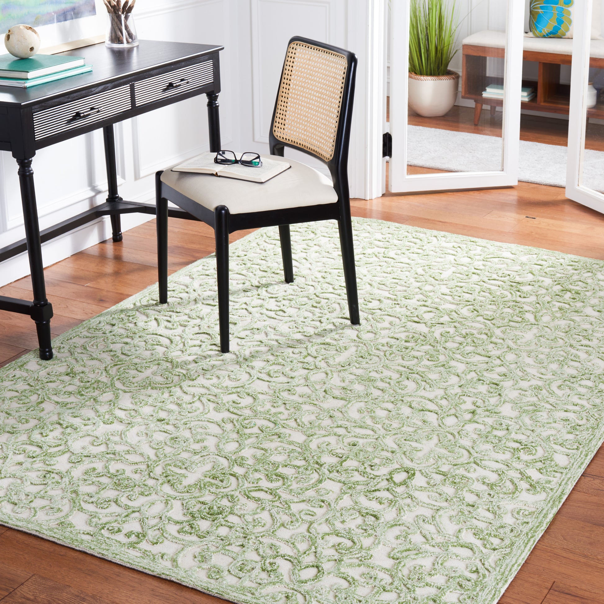 Safavieh Trace Trc103Y Ivory/Green Area Rug