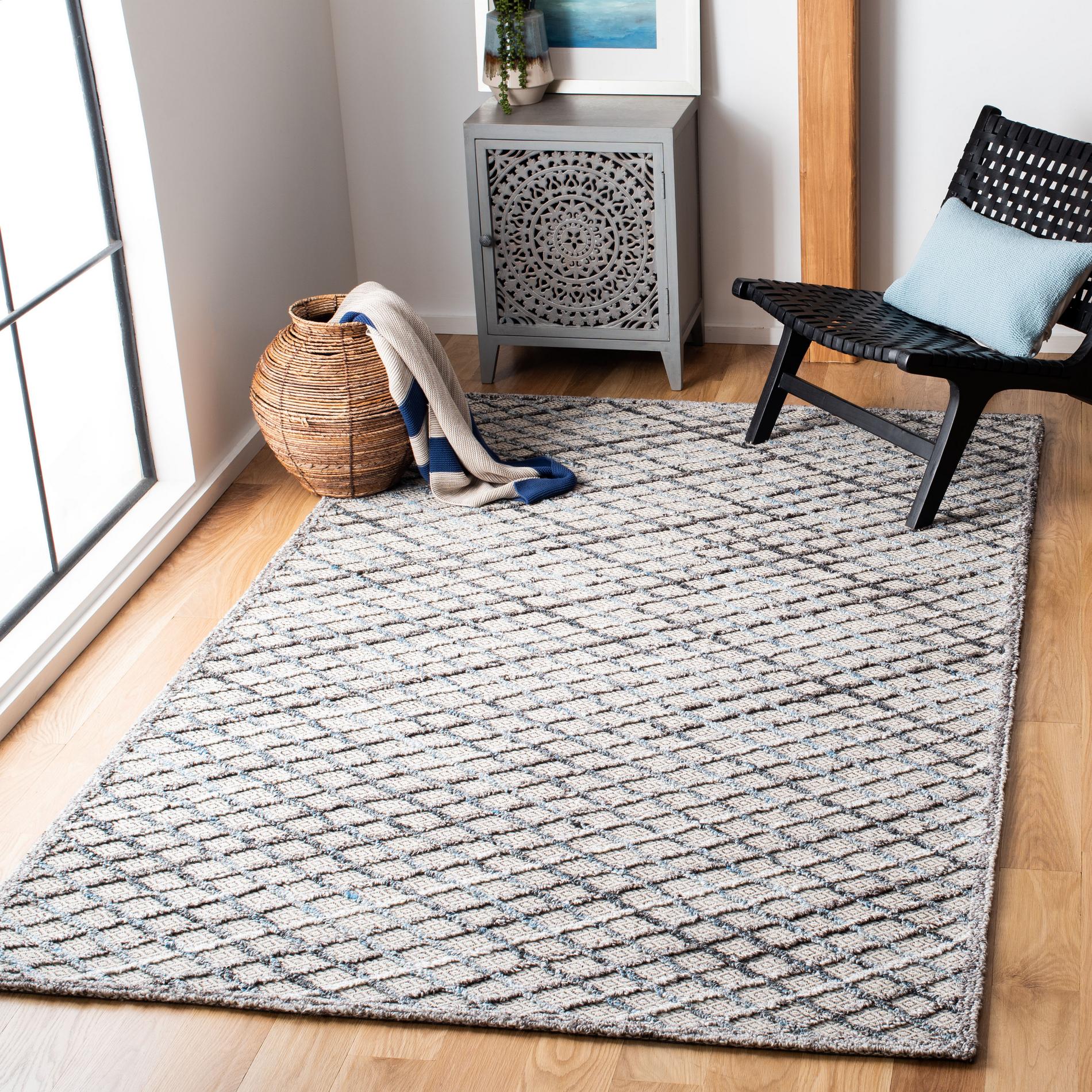 Safavieh Trace Trc204M Blue/Black Area Rug