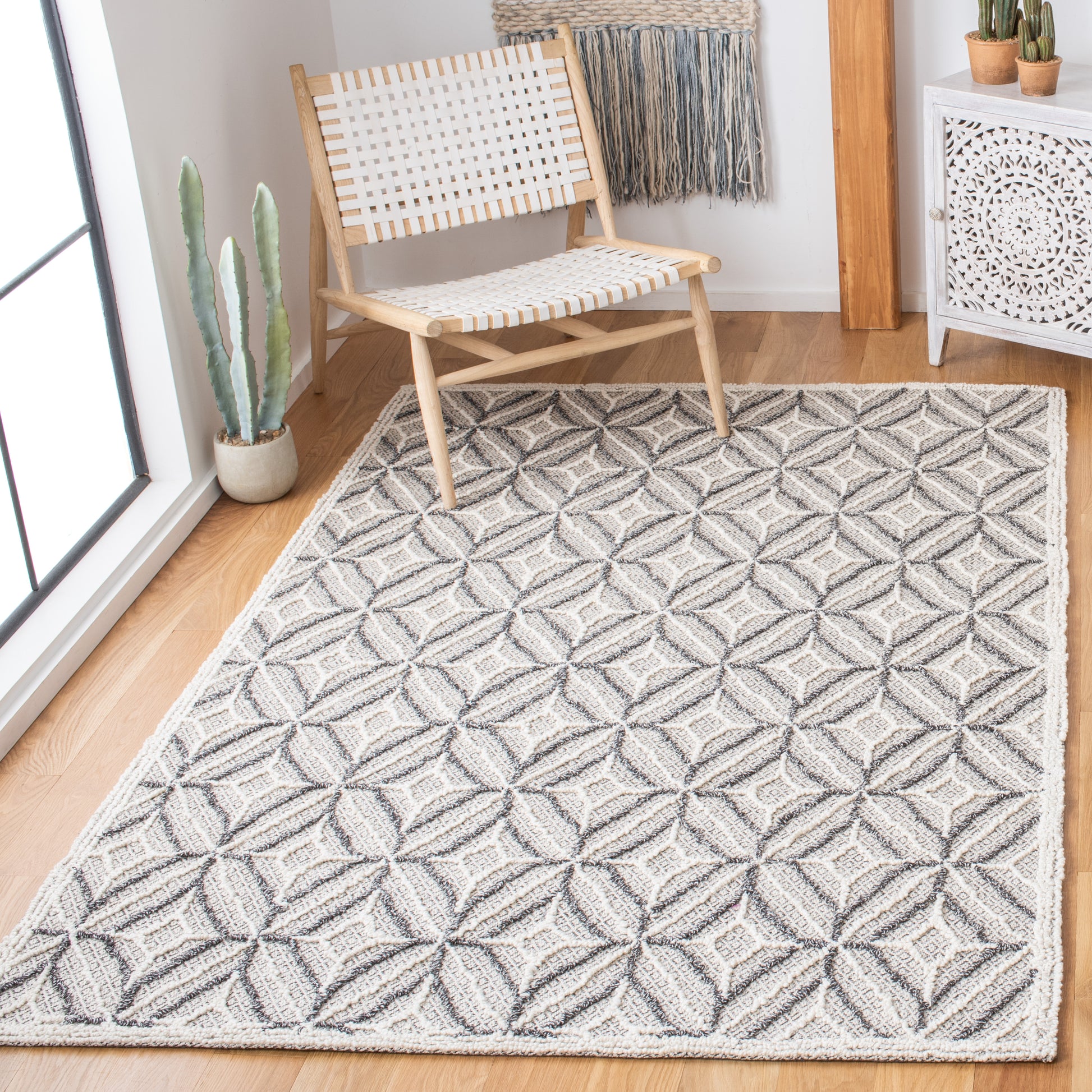 Safavieh Trace Trc212F Grey/Black Area Rug