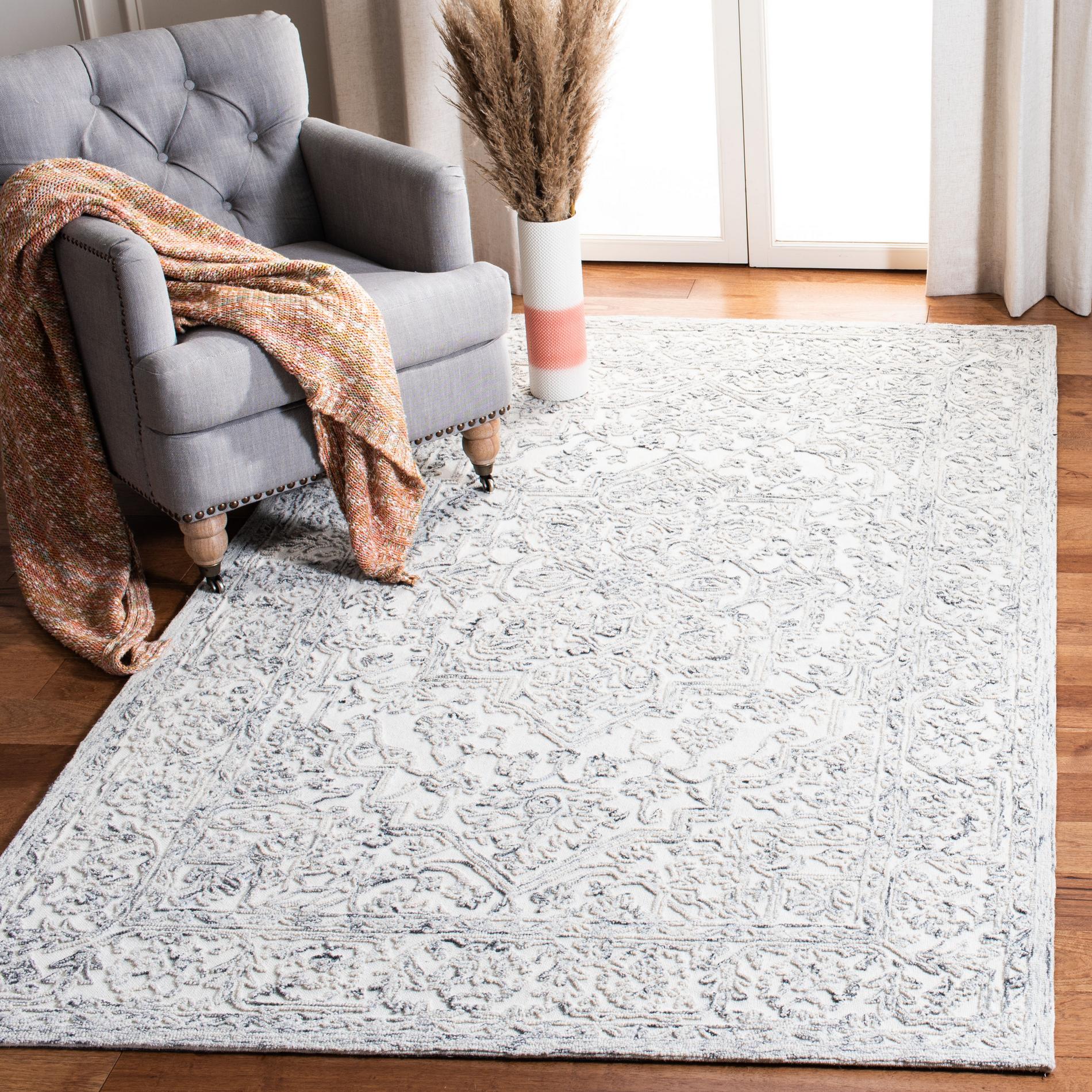 Safavieh Trace Trc302H Ivory/Charcoal Area Rug