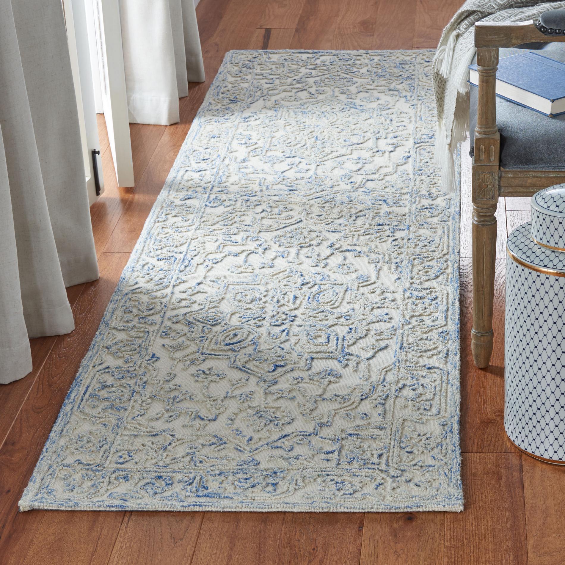 Safavieh Trace Trc302M Ivory/Blue Area Rug