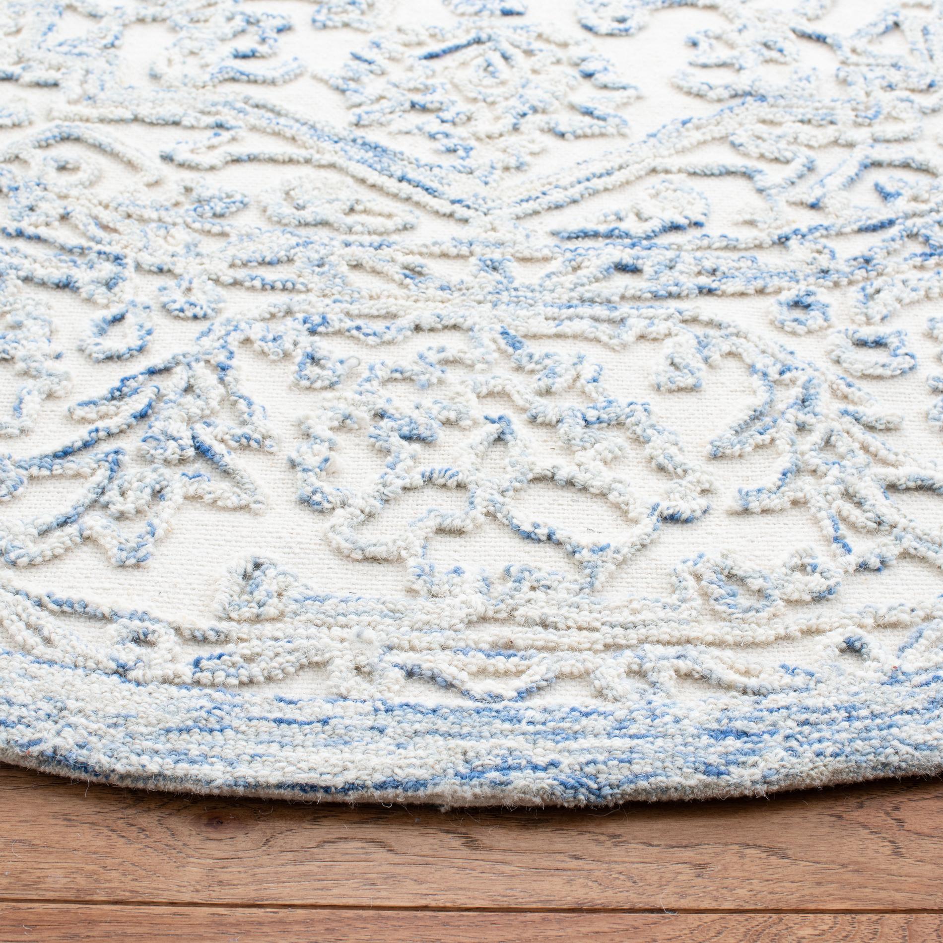 Safavieh Trace Trc302M Ivory/Blue Area Rug