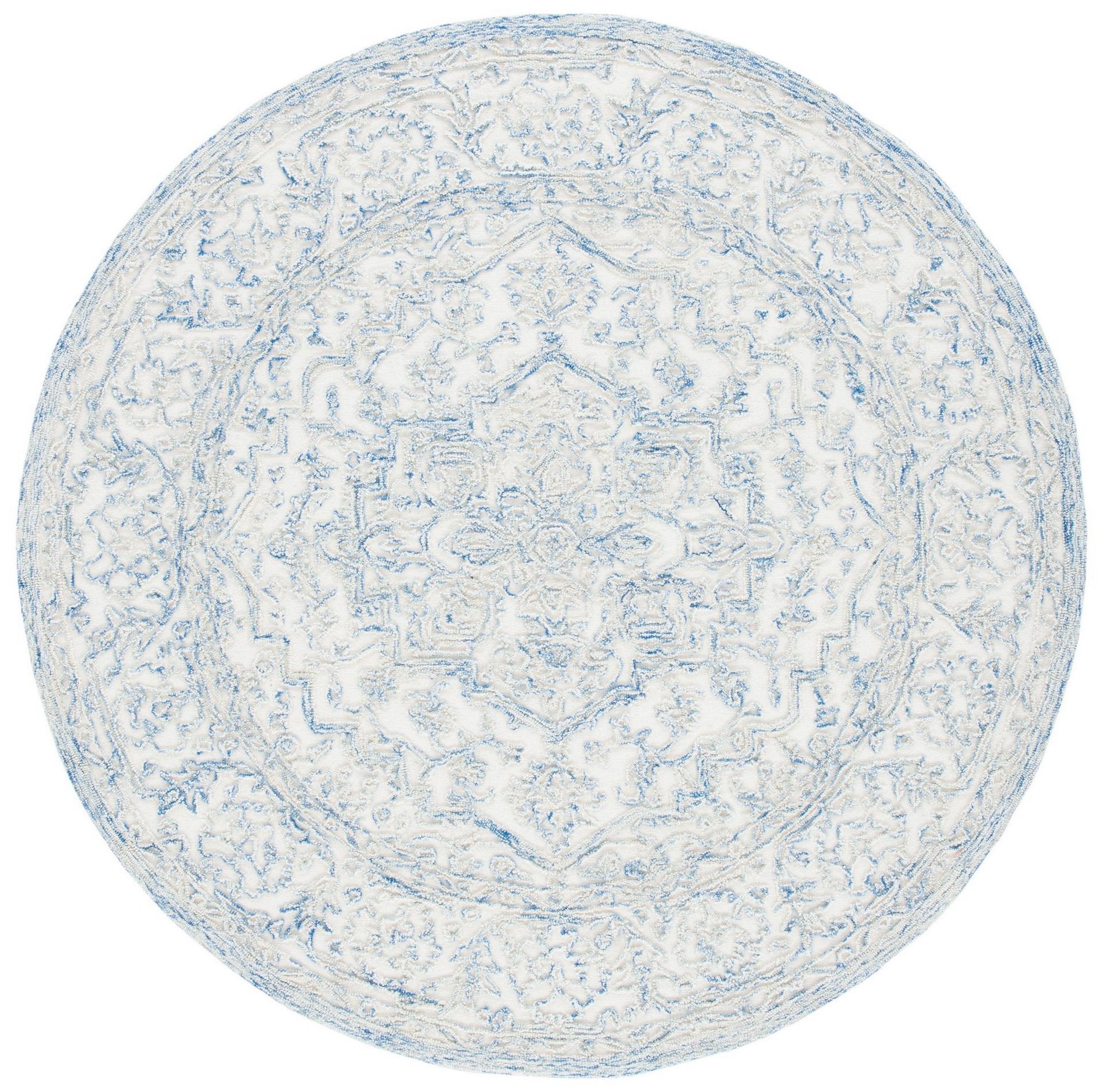 Safavieh Trace Trc302M Ivory/Blue Area Rug