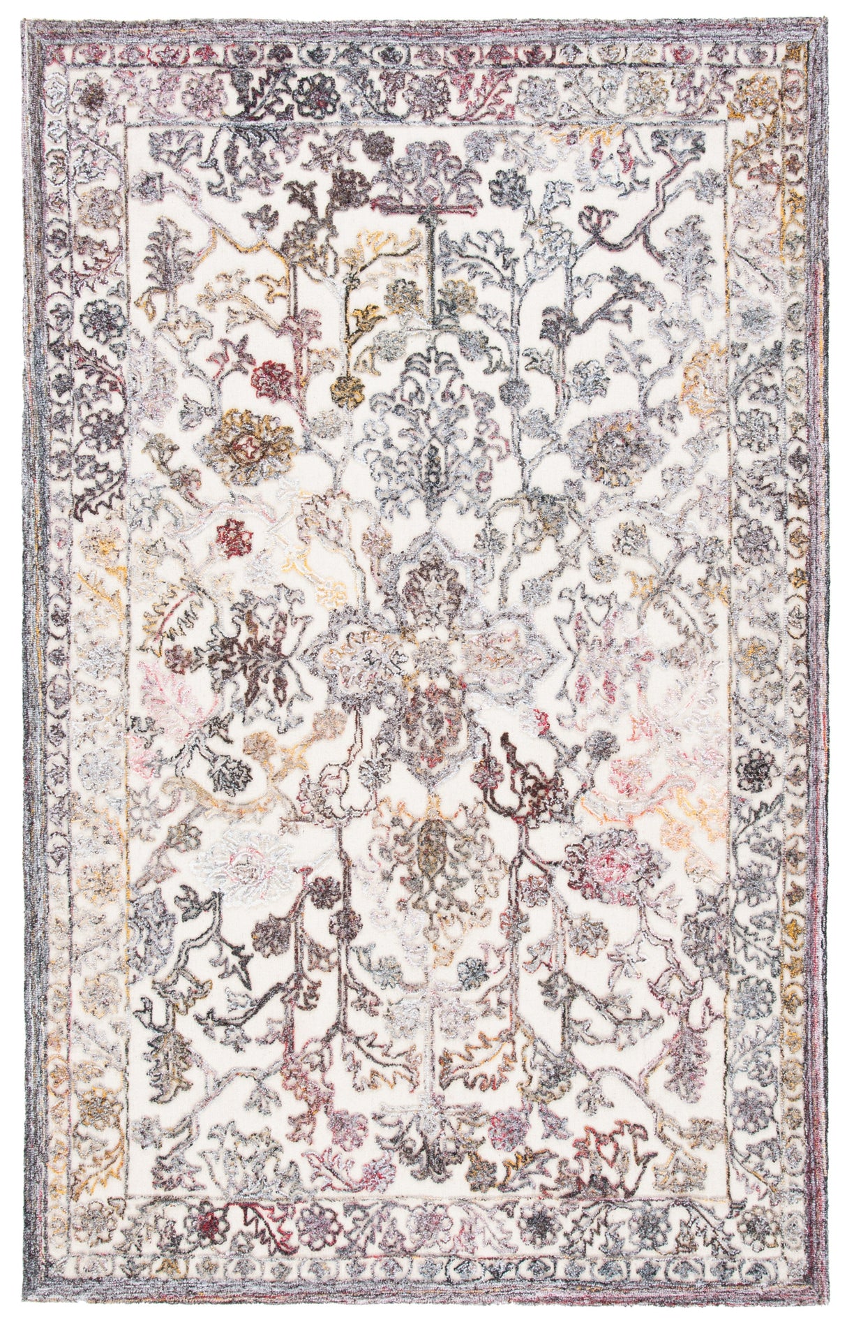 Safavieh Trace Trc303Q Red/Ivory Rug.