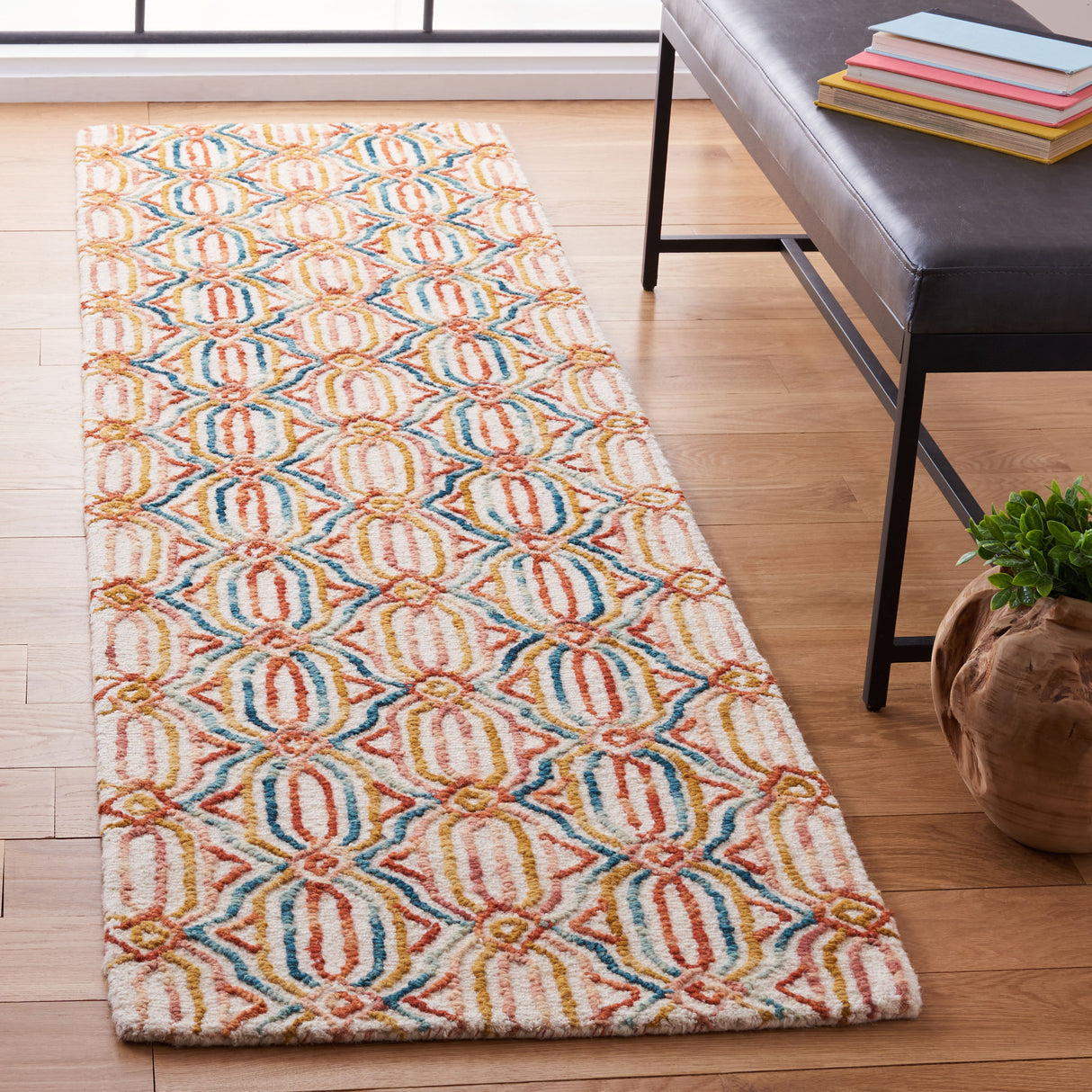 Safavieh Trace Trc511A Ivory/Navy Rugs.
