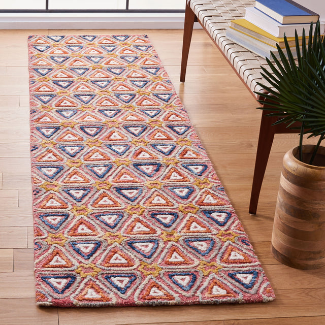 Safavieh Trace Trc514Q Red/Navy Rugs.