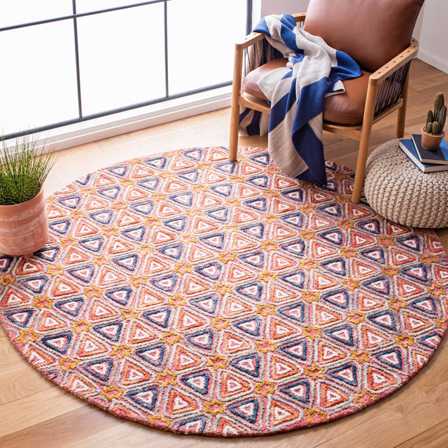 Safavieh Trace Trc514Q Red/Navy Rugs.