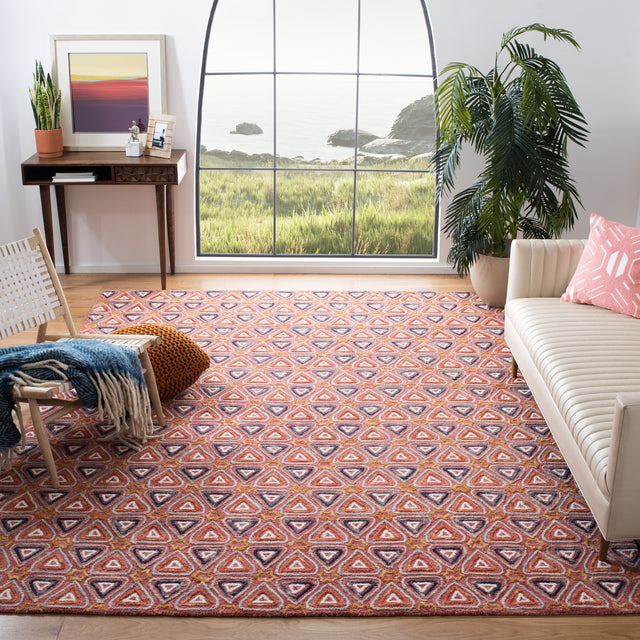 Safavieh Trace Trc514Q Red/Navy Rugs.