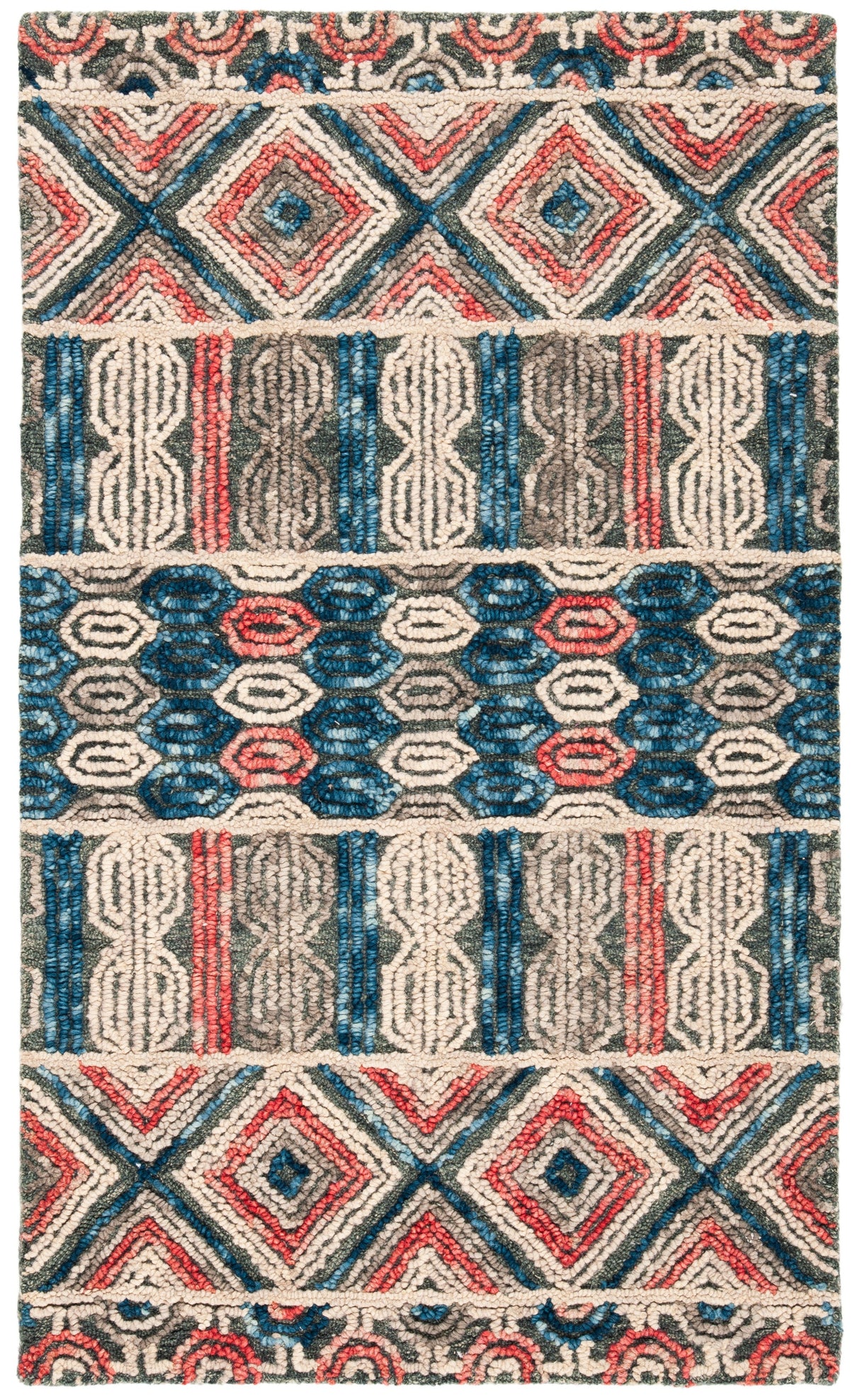 Safavieh Trace Trc516F Grey/Navy Rugs.