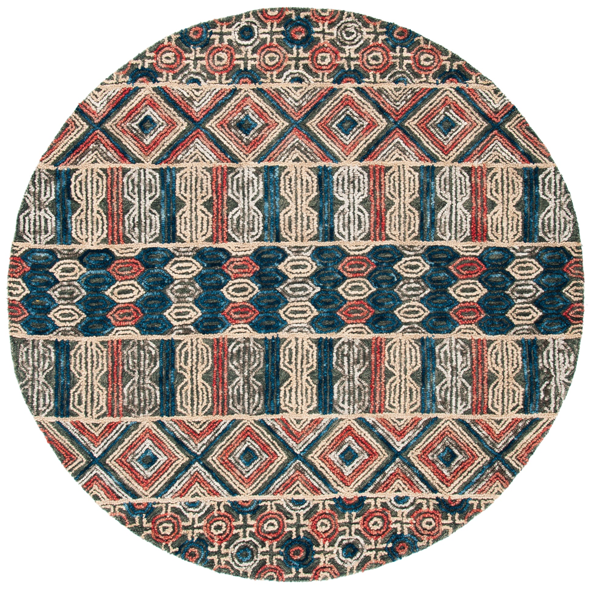 Safavieh Trace Trc516F Grey/Navy Area Rug