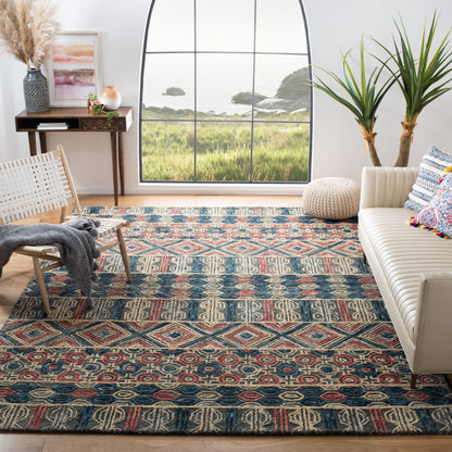 Safavieh Trace Trc516F Grey/Navy Area Rug