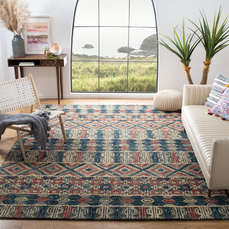Safavieh Trace Trc516F Grey/Navy Rugs.
