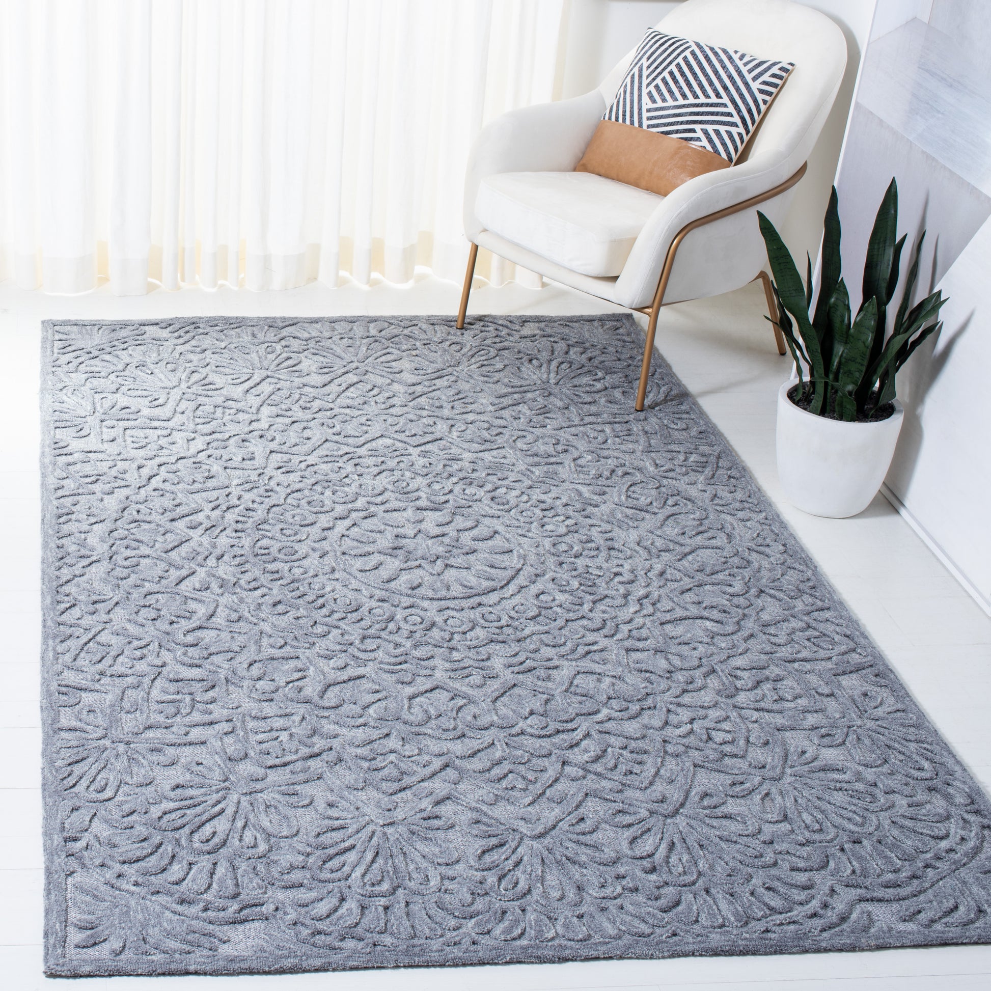 Safavieh Trace Trc601F Light Grey Area Rug