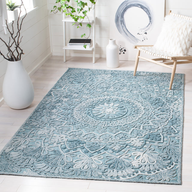 Safavieh Trace Trc601K Turquoise/Green Rug.