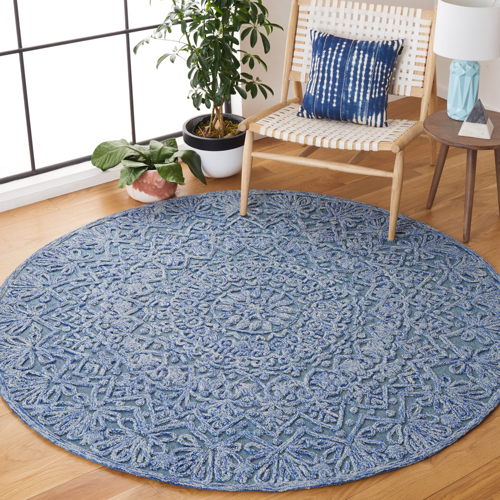 Safavieh Trace Trc601M Blue/Light Green Area Rug