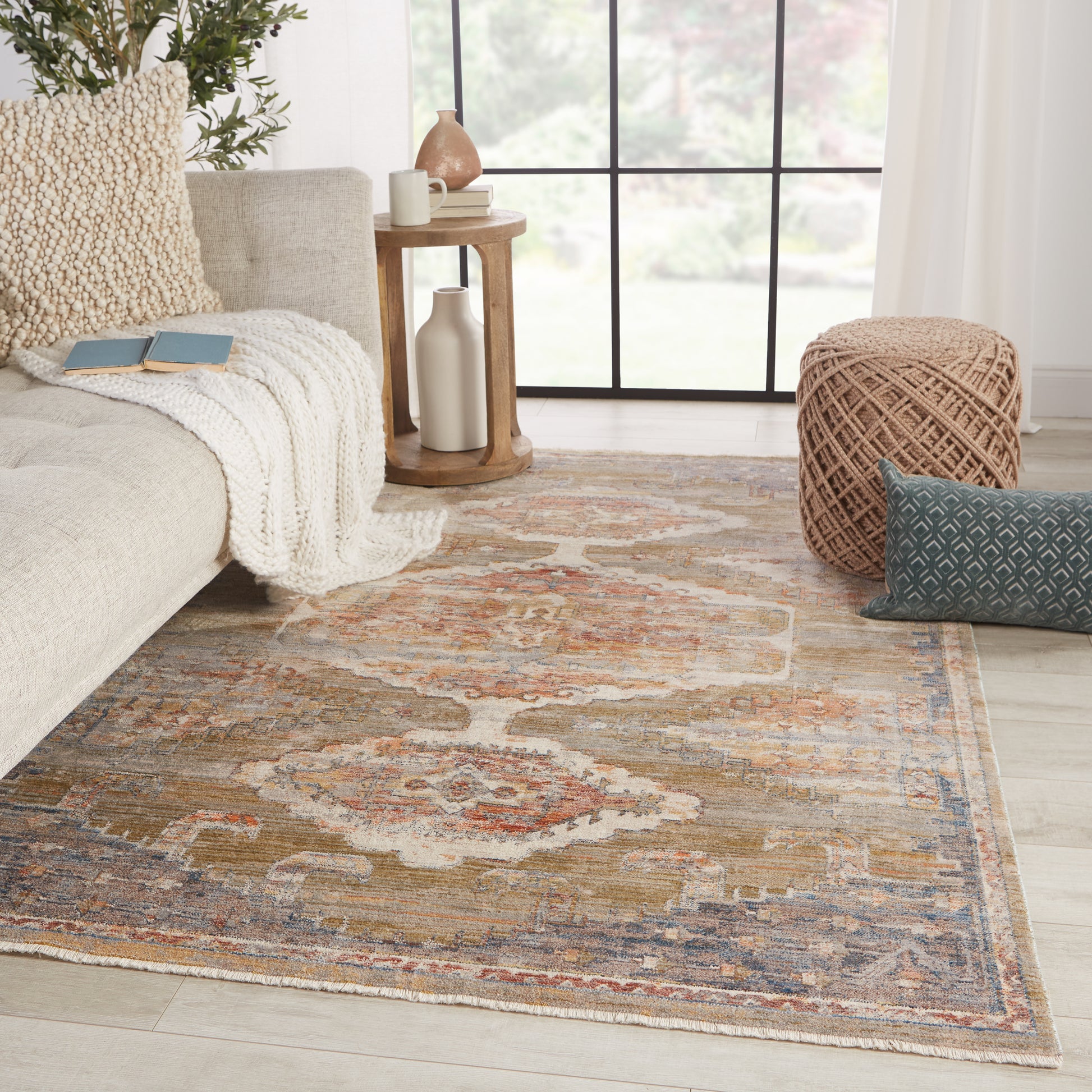 Jaipur Terra Haelyn Trr03 Multicolor/Olive Area Rug