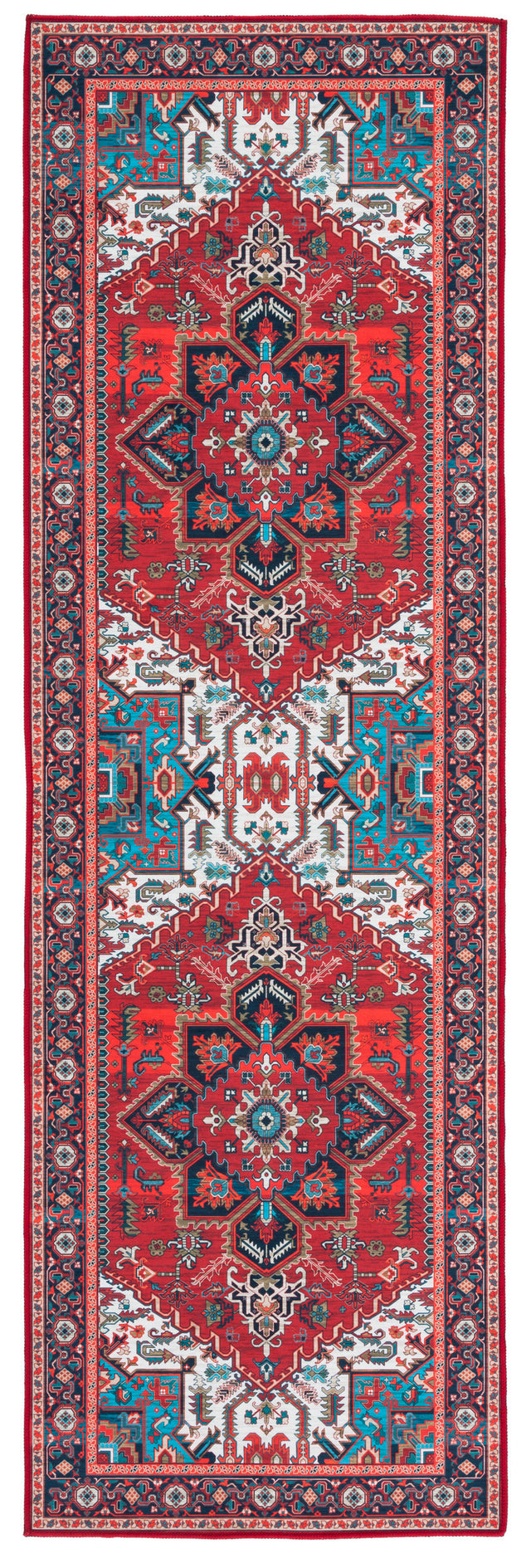 Safavieh Machine Washable Tucson Tsn101Q Red/Blue Rug.