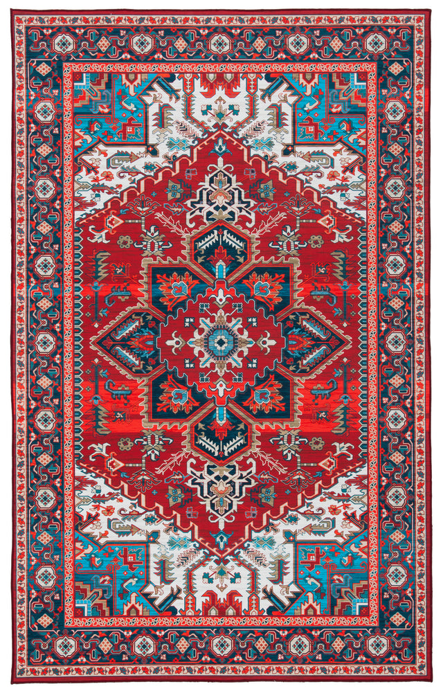 Safavieh Machine Washable Tucson Tsn101Q Red/Blue Rug.