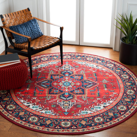 Safavieh Machine Washable Tucson Tsn101Q Red/Blue Rug.