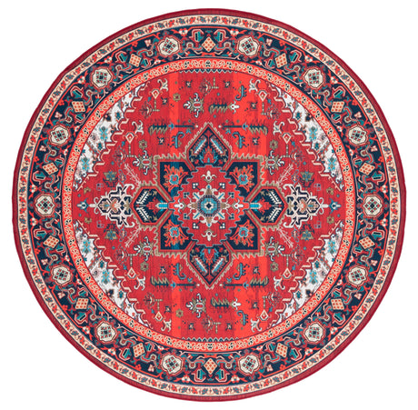 Safavieh Machine Washable Tucson Tsn101Q Red/Blue Rug.