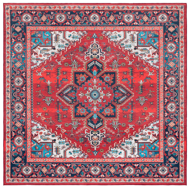 Safavieh Machine Washable Tucson Tsn101Q Red/Blue Rug.