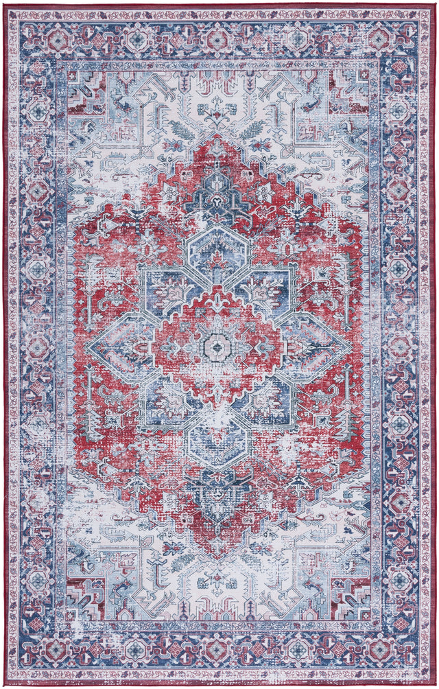 Safavieh Machine Washable Tucson Tsn101S Red/Navy Rug.