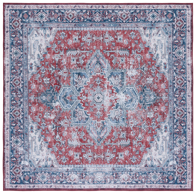 Safavieh Machine Washable Tucson Tsn101S Red/Navy Rug.