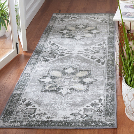 Safavieh Machine Washable Tucson Tsn102F Grey/Ivory Rug.