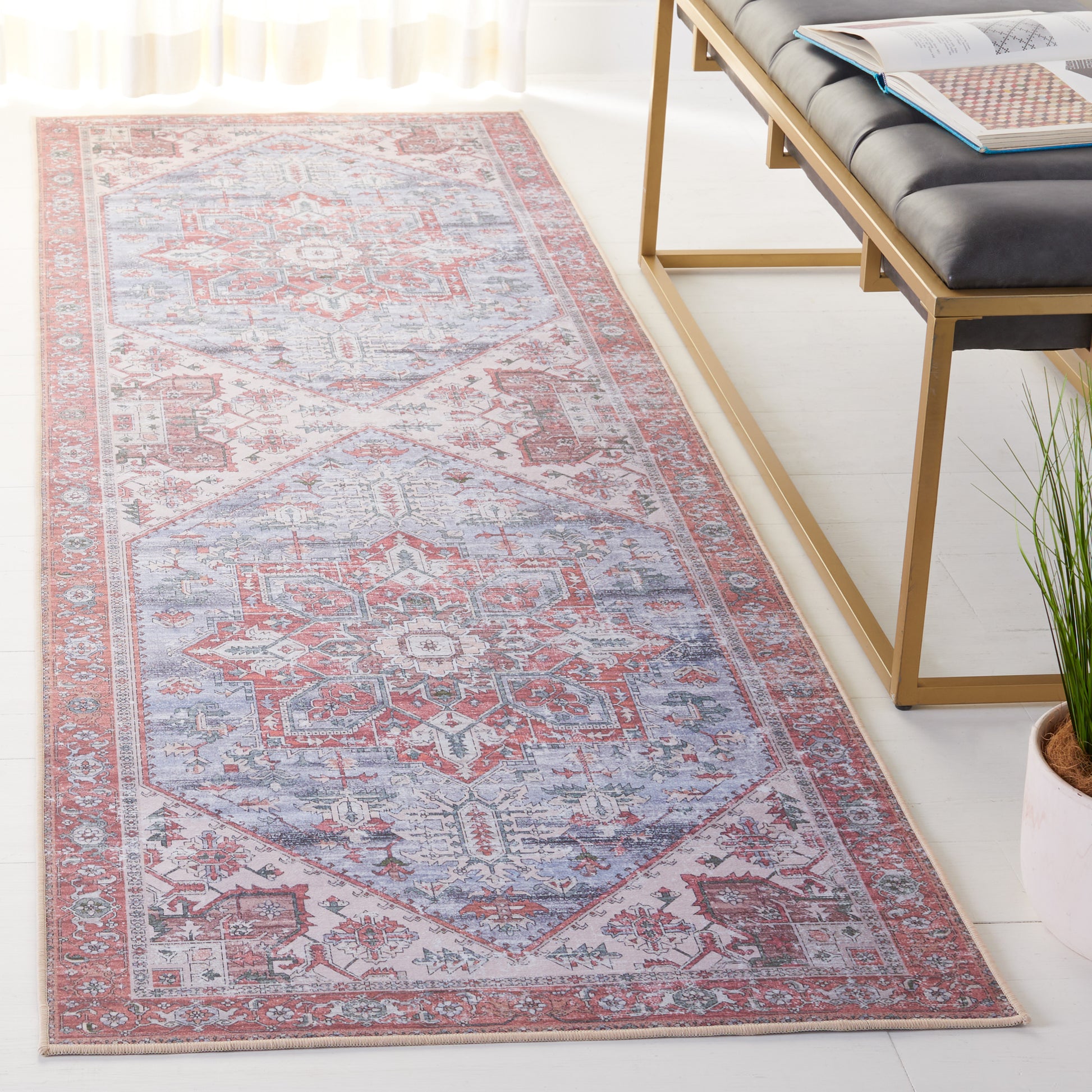 Safavieh Tucson Tsn102G Grey Blue/Rust Area Rug