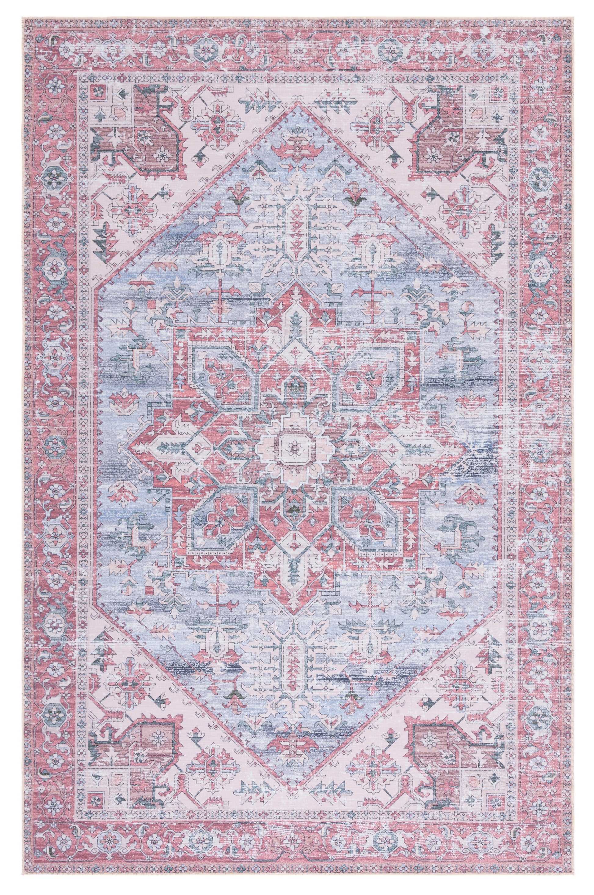 Safavieh Tucson Tsn102G Grey Blue/Rust Area Rug