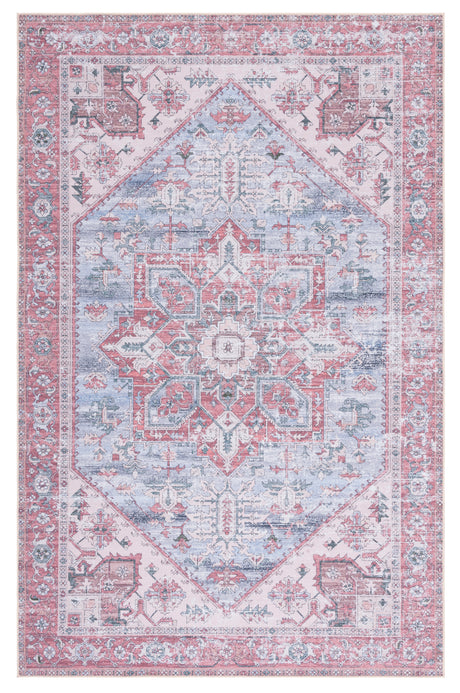 Safavieh Machine Washable Tucson Tsn102G Grey Blue/Rust Rug.