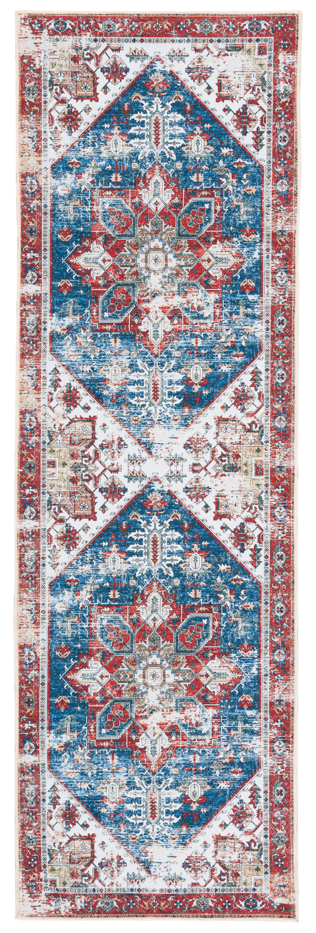 Safavieh Machine Washable Tucson Tsn102M Blue/Red Rug.