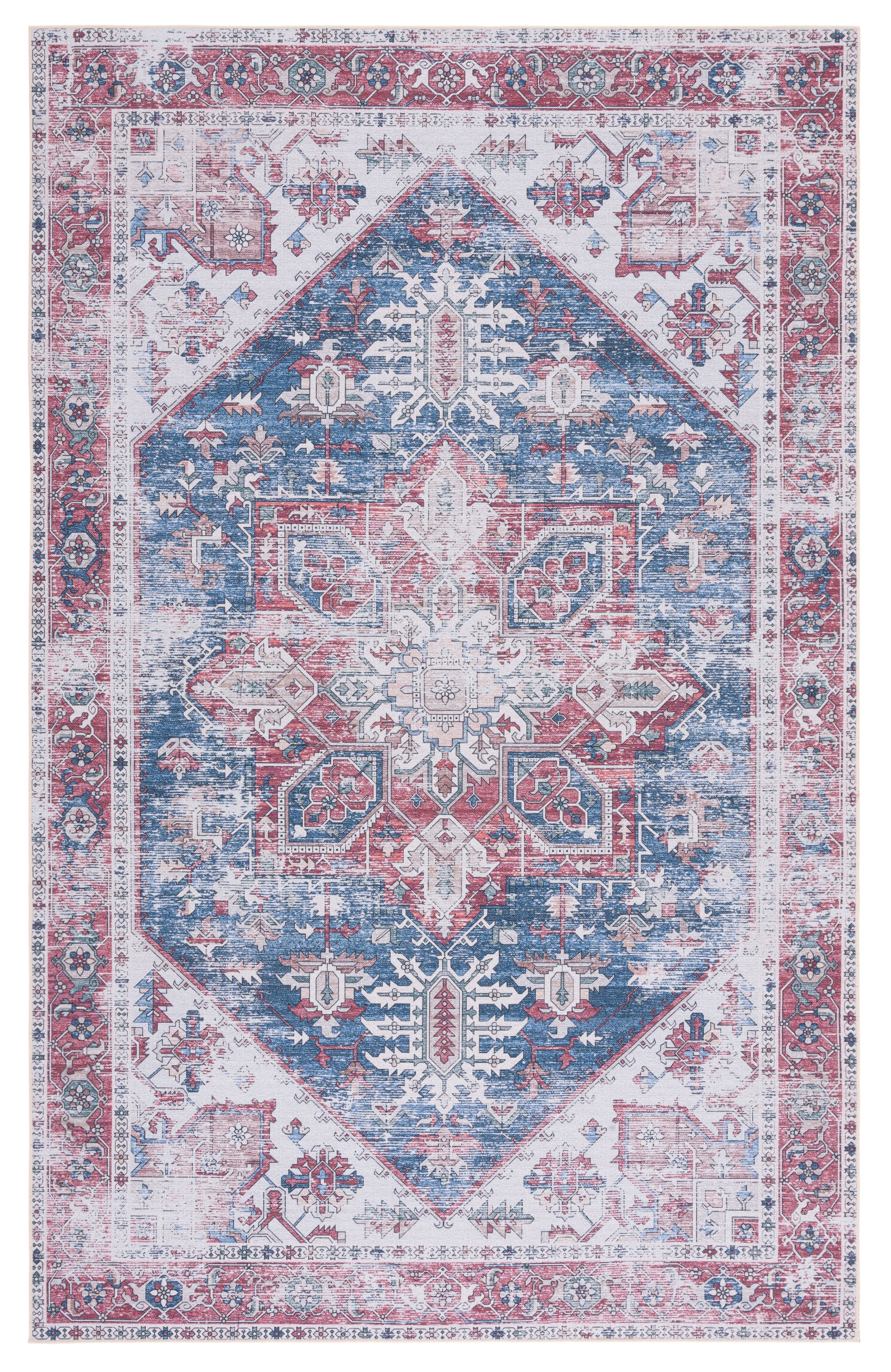 Safavieh Tucson Tsn102N Navy/Red Area Rug