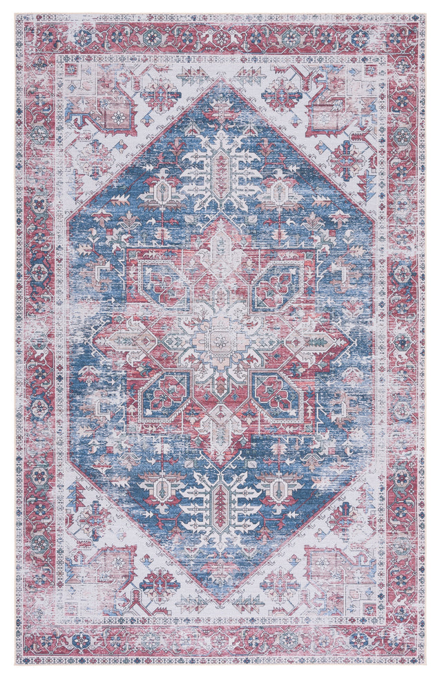 Safavieh Machine Washable Tucson Tsn102N Navy/Red Rug.