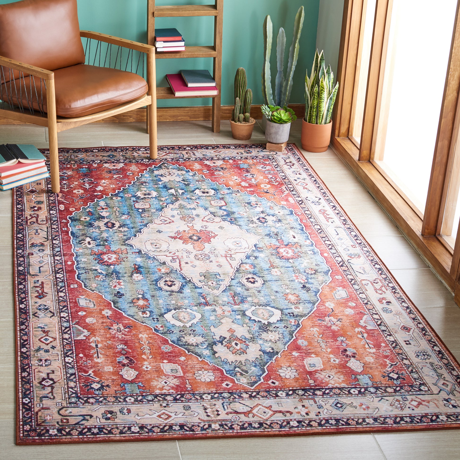 Safavieh Tucson Tsn104B Beige/Blue Area Rug