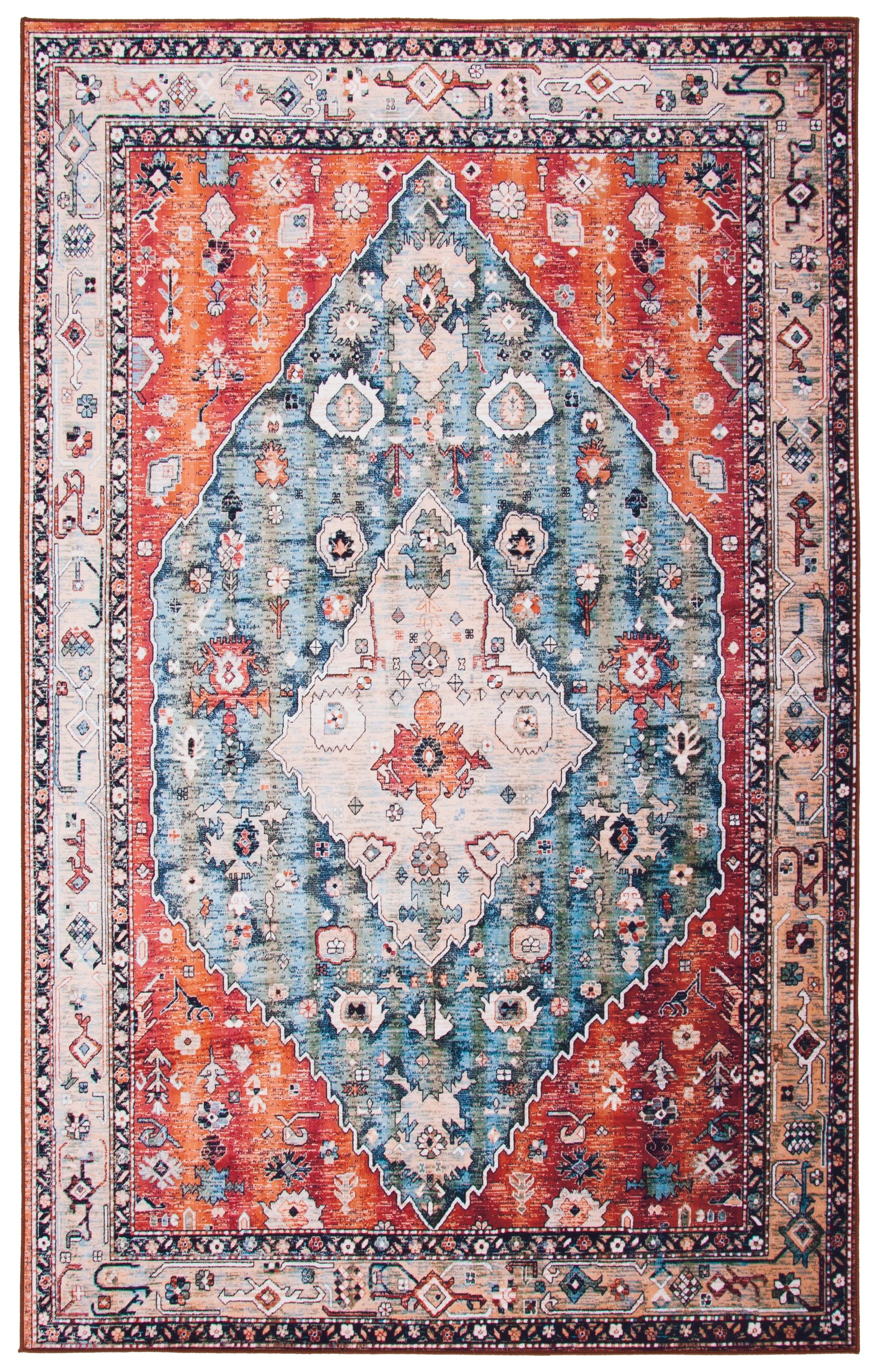 Safavieh Tucson Tsn104B Beige/Blue Area Rug