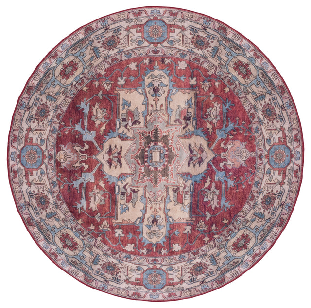 Safavieh Machine Washable Tucson Tsn106Q Red/Beige Rug.