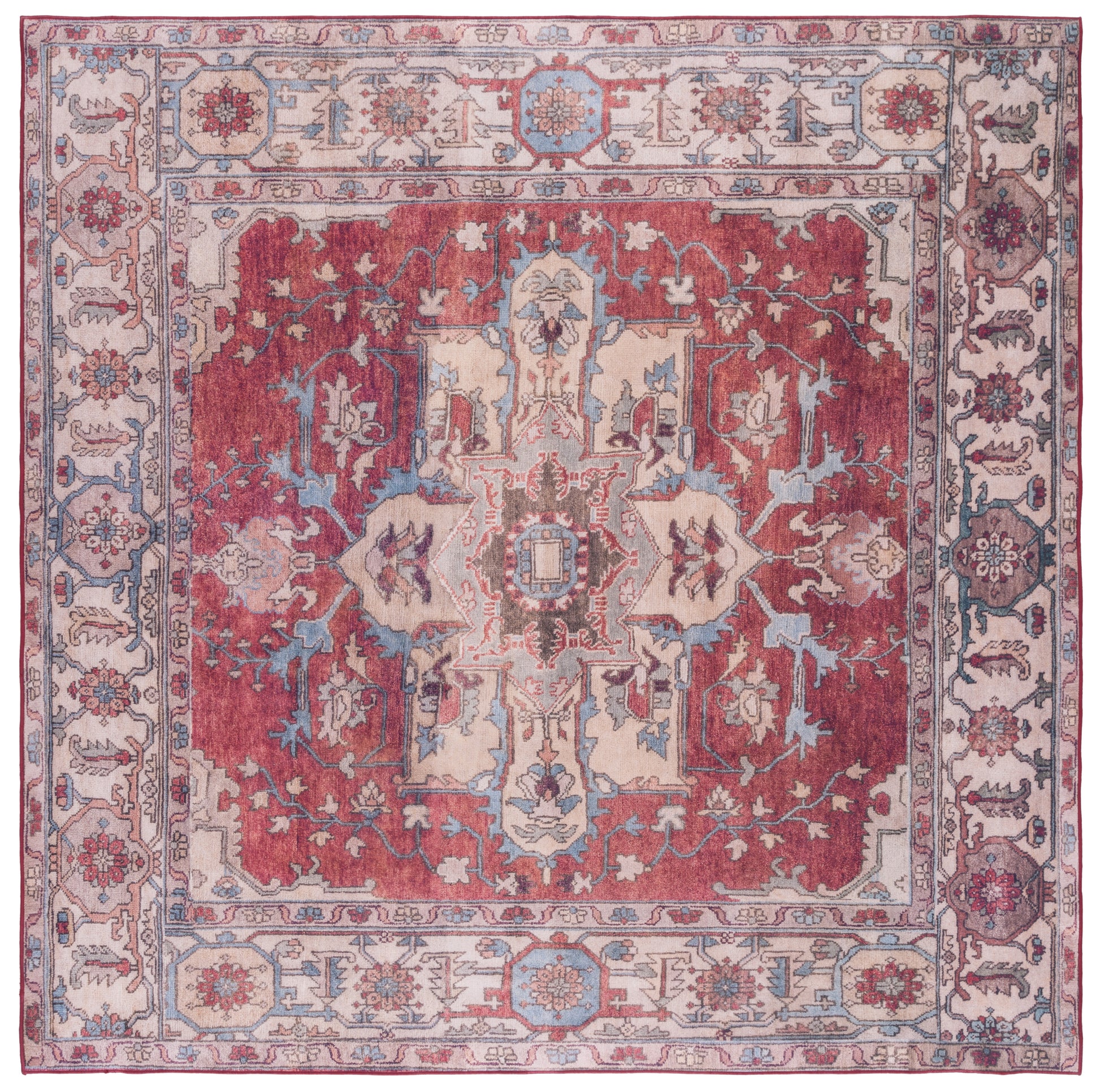 Safavieh Tucson Tsn106Q Red/Beige Area Rug